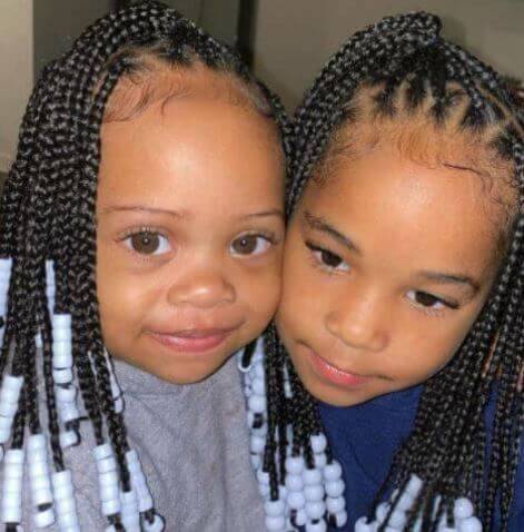 Tameka Kute kid Skylar with half-sister Willow.